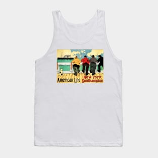 American Line New York Southampton Cruise Ship Advertisement Tank Top